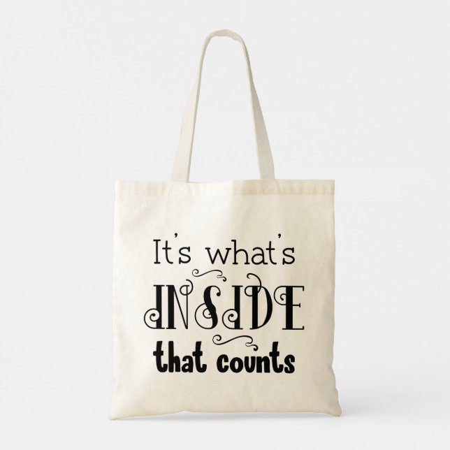 Bolsa Tote Modern Typography funny Quotes (Verso)