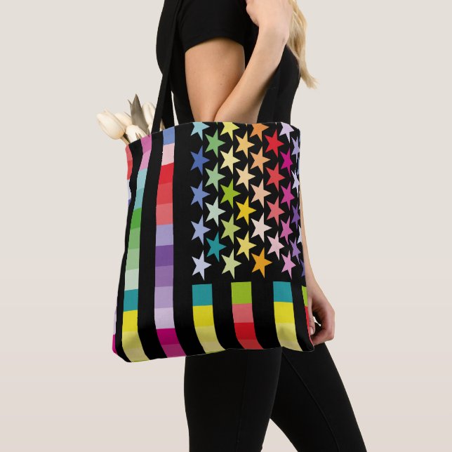 BOLSA TOTE MODERN VERSION MULTICOLOR USA/EEUU FLAG MASANSER (Close Up)
