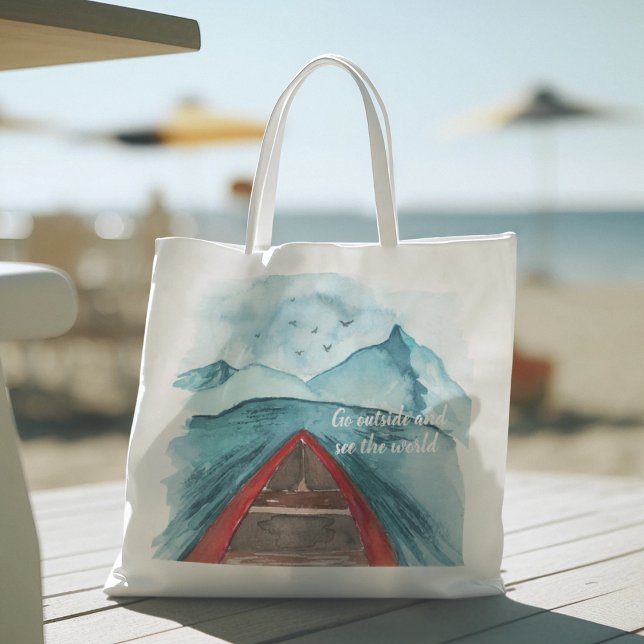 Bolsa Tote Modern Watercolor Nature Veja A Cotação Mundial (Criador carregado)