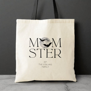 Bolsa Tote Moderna Negra Lua Bats Dia de as Bruxas engraçado