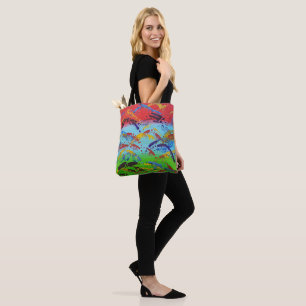 Bolsa Tote ModernArt Colorido Original do Pintor de Abstrato