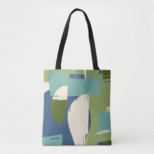 Bolsa Tote Moderno Abstrato Multicolor (Frente)