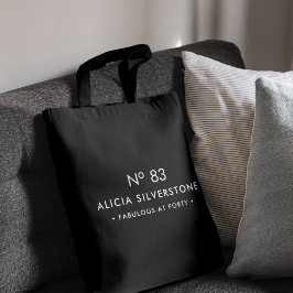 Bolsa Tote Moderno Aniversário Presente Simples Na moda Preto