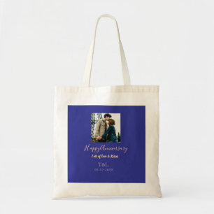 Bolsa Tote Moderno Boho feliz aniversário adicione nome laran