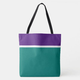Bolsa Tote Moderno Chic Roxo Real Azul Bloque de Cor