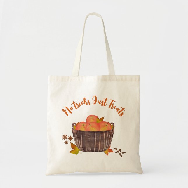 Bolsa Tote Moderno Cores de queda Sem truques Apenas trata o  (Frente)