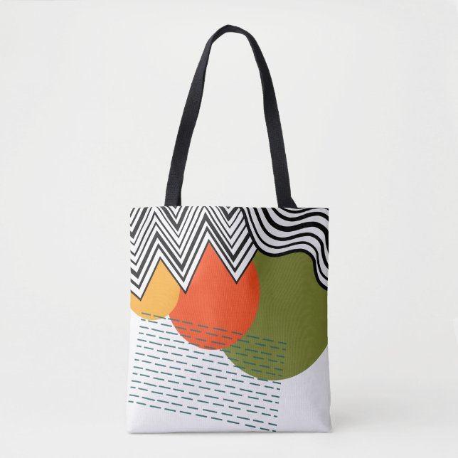 Bolsa Tote Moderno do Médio do século abstrato (Frente)