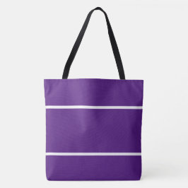 Bolsa Tote Moderno Esportivo Branco Slim Listras Em Roxo Real