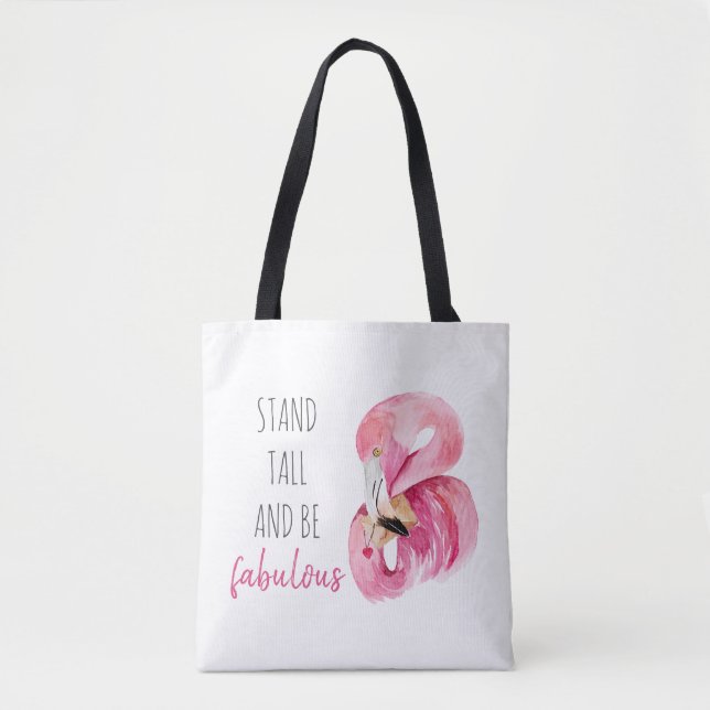 Bolsa Tote Moderno Exótico Altura E Fabuloso Flamingo BE (Frente)