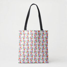 Bolsa Tote Moderno Floral Vibrante Sem Costura Botânico Brilh