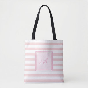 Bolsa Tote Moderno Listrado Feminino,Personalizado com Monogr