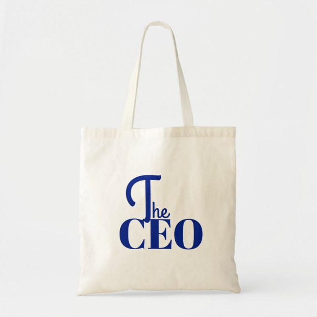 Bolsa Tote Moderno Minimal O CEO Azul (Frente)