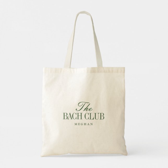 Bolsa Tote Moderno Minimal "O Clube de Bach" Nome Despedida d (Verso)