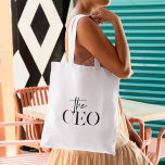 Bolsa Tote Moderno Mínimo O CEO Preto<br><div class="desc">Moderno Mínimo O CEO Preto</div>