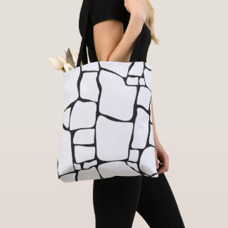 Bolsa Tote Moderno Padrão Abstrato de Pedra Minimalista