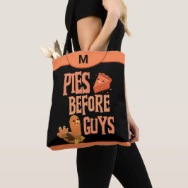 Bolsa Tote Moderno Pies Antes do Cara Monograma Divertido