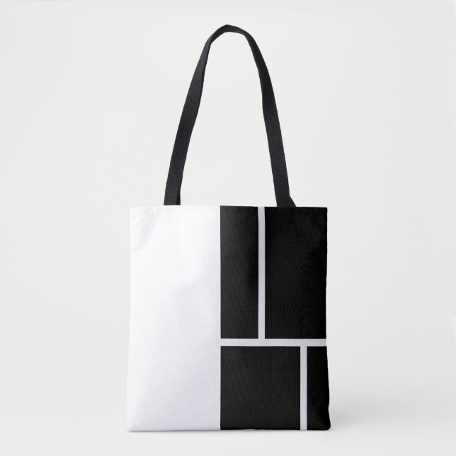 Bolsa Tote Moderno preto e branco (Frente)