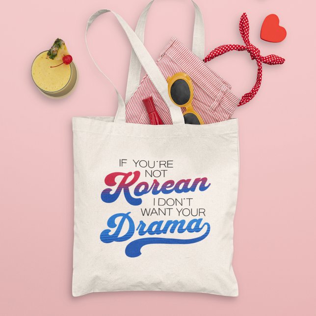 Bolsa Tote Moderno Retro Coreano Drama Lover Personalizado En (Criador carregado)