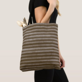 Bolsa Tote Moderno Stripes Castanho e Branco