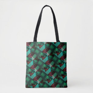 Bolsa Tote Moderno - Verde - Marrom - Muito legal
