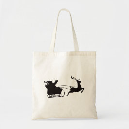 Bolsa Tote Modernos Papais noeis de Feliz Natal Sleigh e Rein