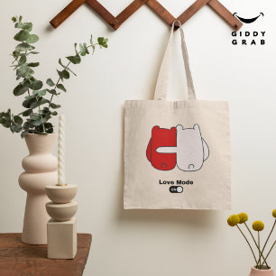 Bolsa Tote Modo De Amor No Dia de os namorados Do Urso De Cor