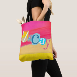Bolsa Tote Modo de Férias Retro Colorido Brilhante