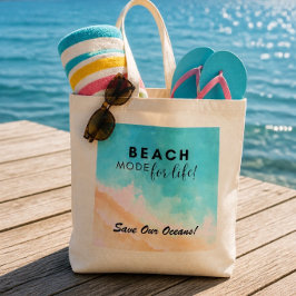 Bolsa Tote Modo Praia para a Vida | Salve Nossos Oceanos! Bol