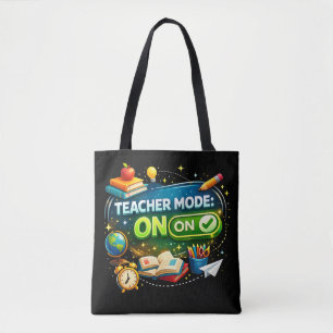Bolsa Tote Modo Professor: ATIVADO – Design Fofo de Volta às