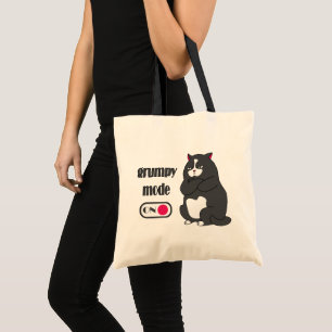Bolsa Tote Modo rabugento em gato gordo engraçado