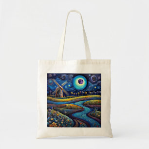 Bolsa Tote Moinho de vento à noite 4