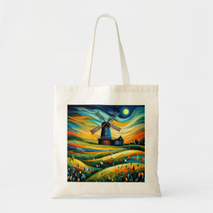 Bolsa Tote Moinho de vento à noite 8
