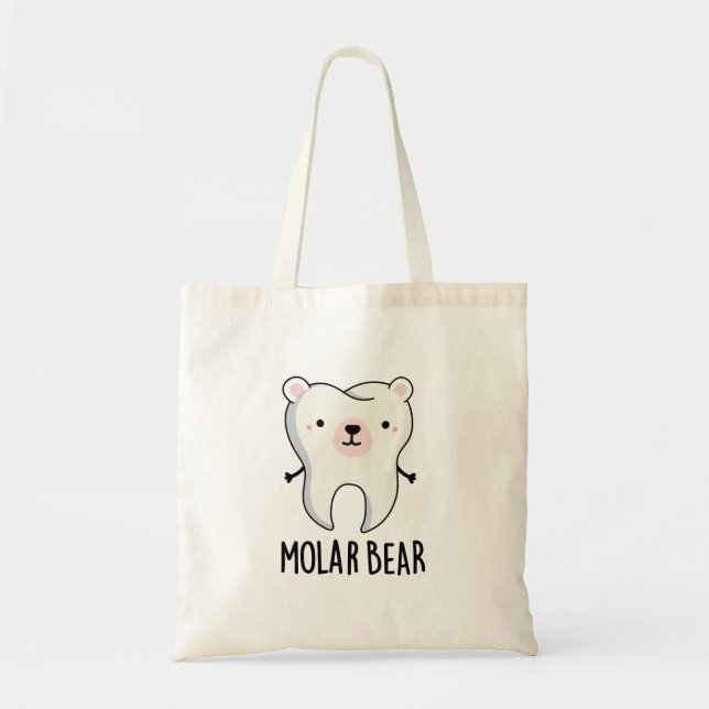Bolsa Tote Molar Bear Engraçado Tooth (Frente)