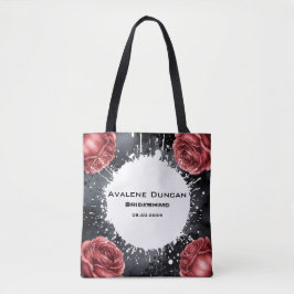 Bolsa Tote Moldura de Casamento Rosa Gótica Favor das Damas d