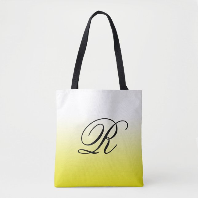 Bolsa Tote Mole amarelo limão sobre qualquer cor com monogram (Frente)