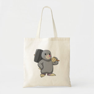 Bolsa Tote Mole como Handyman com Hammer