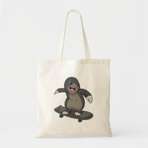 Bolsa Tote Mole como skater com skate