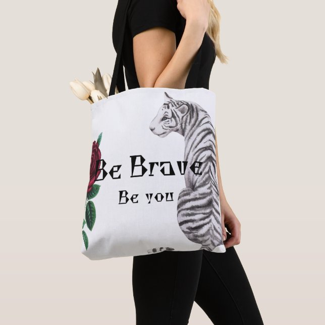 Bolsa Tote Moletom Be Brave Women (Close Up)