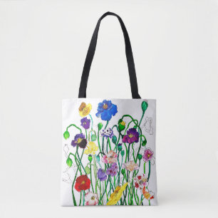 Bolsa Tote Molho Colorido Colorido Simples Aquarela Feliz