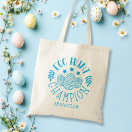 Bolsa Tote Molho de Caça de Ovo Personalizado Azul