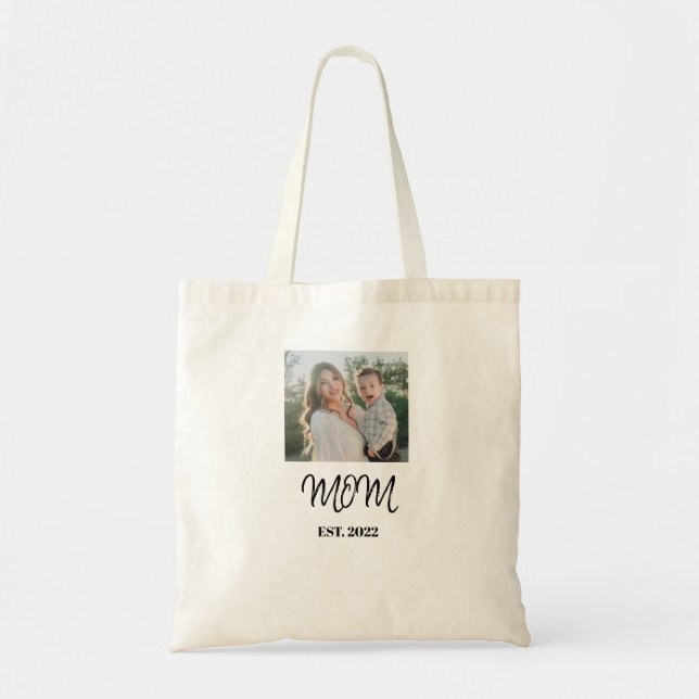 Bolsa Tote Mom Established, Black Script, Photo Tote Bag (Frente)