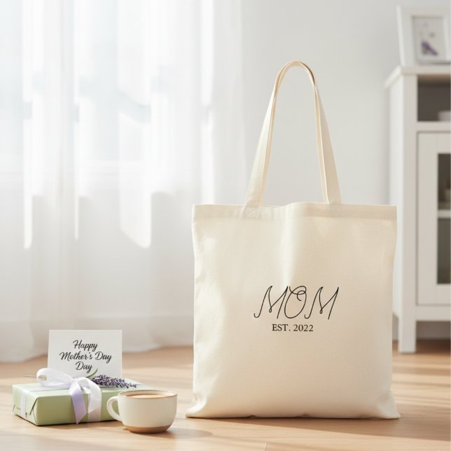 Bolsa Tote Mom Established New Mom Gift Tote Bag (Criador carregado)