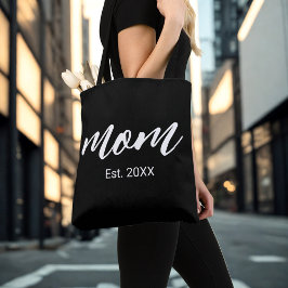 Bolsa Tote Mom Established New Mom Script Gift
