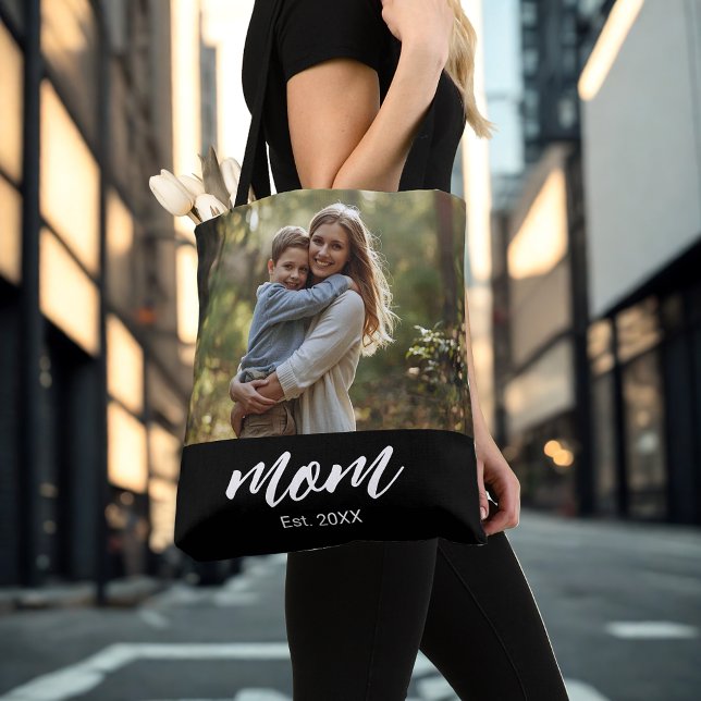 Bolsa Tote Mom Established Photo Mother's Day (Criador carregado)