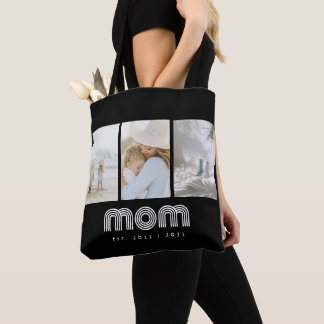 Bolsa Tote Mom Established Retro Script Black 3 Photo