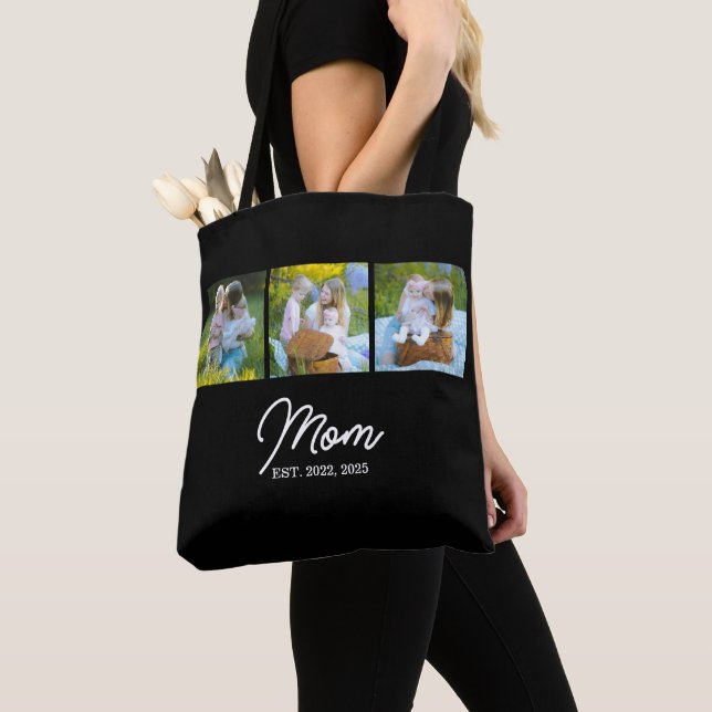 Bolsa Tote Mom Established Script Black 3 Photo (Close Up)