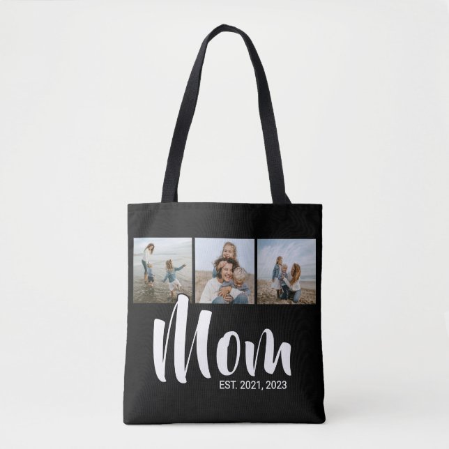 Bolsa Tote Mom Established Script Black 3 Photo (Frente)