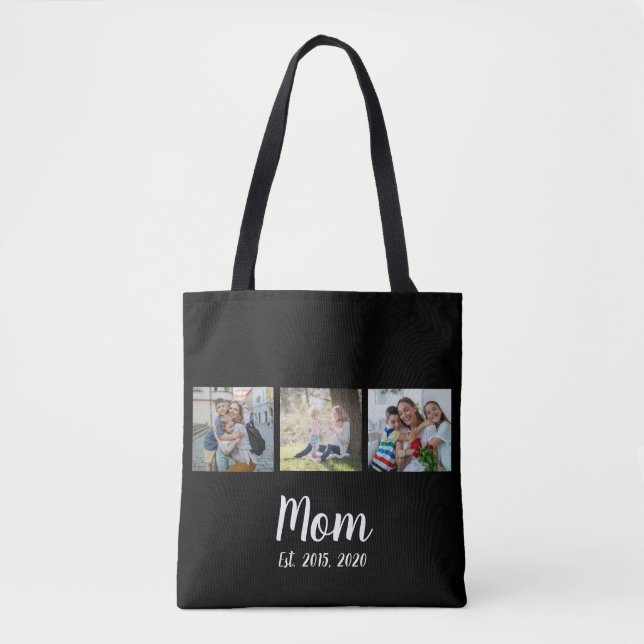 Bolsa Tote Mom Established Script Black 3 Photo (Frente)