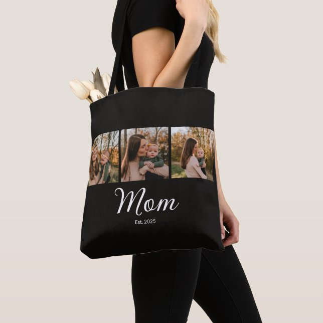 Bolsa Tote Mom Established Script Black 3 Photo (Close Up)