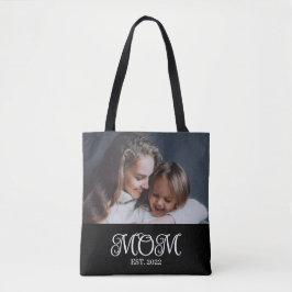 Bolsa Tote Mom Established Script Black Photo